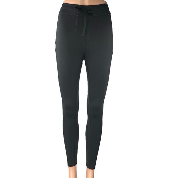 Alo Yoga Women's Black Drawstring Workout Running Athletic Leggings Pants Sz XS - Picture 1 of 4